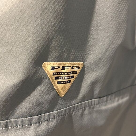 Columbia PFG Omni-Shade Men's Light blue Short Sleeve Shirt size Large - Picture 7 of 13